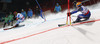 Mattias Hargin of Sweden (R) and Marcel Hirscher of Austria (L) skiing in Nations team event of FIS Alpine skiing World Championships in Schladming, Austria. Nations team event of FIS Alpine skiing World championships Schladming 2013, was held in Schladming, Austria, on Tuesday, 12th of February 2013.
