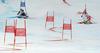 Lena Duerr of Germany (R) and Sofija Novoselic of Croatia (L) skiing in Nations team event of FIS Alpine skiing World Championships in Schladming, Austria. Nations team event of FIS Alpine skiing World championships Schladming 2013, was held in Schladming, Austria, on Tuesday, 12th of February 2013.
