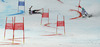 Felix Neureuther of Germany (R) and Filip Zubcic of Croatia (L) skiing in Nations team event of FIS Alpine skiing World Championships in Schladming, Austria. Nations team event of FIS Alpine skiing World championships Schladming 2013, was held in Schladming, Austria, on Tuesday, 12th of February 2013.
