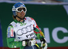 Marcus Sandell of Finland reacts in finish of Nations team event of FIS Alpine skiing World Championships in Schladming, Austria. Nations team event of FIS Alpine skiing World championships Schladming 2013, was held in Schladming, Austria, on Tuesday, 12th of February 2013.
