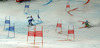 Mattias Hargin of Sweden (L) and Marcus Sandell of Finland (R) skiing in team event race of FIS Alpine skiing World Championships in Schladming, Austria. Slalom of men super combined race of FIS Alpine skiing World championships Schladming 2013, was held in Schladming, Austria, on Tuesday, 12th of February 2013.
