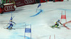 Maria Pietilaeholmner  of Sweden (L) and Merle Soppela  of Finland (R) skiing in team event race of FIS Alpine skiing World Championships in Schladming, Austria. Slalom of men super combined race of FIS Alpine skiing World championships Schladming 2013, was held in Schladming, Austria, on Tuesday, 12th of February 2013.

