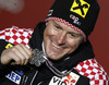 Second placed Ivica Kostelic of Croatia celebrates his medal won in men super combined race of FIS Alpine skiing World Championships in Schladming, Austria. Men super combined race of FIS Alpine skiing World championships Schladming 2013, was held in Schladming, Austria, on Monday, 11th of February 2013.
