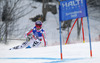 Maria Hoefl-Riesch of Germany skiing in first run of women giant slalom race of FIS Alpine skiing World Championships in Schladming, Austria. Women giant slalom race of FIS Alpine skiing World championships Schladming 2013, was held in Schladming, Austria, on Thursday, 14th of February 2013.
