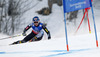 Mikaela Shiffrin of USA skiing in first run of women giant slalom race of FIS Alpine skiing World Championships in Schladming, Austria. Women giant slalom race of FIS Alpine skiing World championships Schladming 2013, was held in Schladming, Austria, on Thursday, 14th of February 2013.
