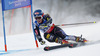 Mikaela Shiffrin of USA skiing in first run of women giant slalom race of FIS Alpine skiing World Championships in Schladming, Austria. Women giant slalom race of FIS Alpine skiing World championships Schladming 2013, was held in Schladming, Austria, on Thursday, 14th of February 2013.

