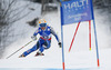 Maria Pietilae-Holmner of Sweden skiing in first run of women giant slalom race of FIS Alpine skiing World Championships in Schladming, Austria. Women giant slalom race of FIS Alpine skiing World championships Schladming 2013, was held in Schladming, Austria, on Thursday, 14th of February 2013.

