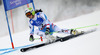 Anna Fenninger of Austria skiing in first run of women giant slalom race of FIS Alpine skiing World Championships in Schladming, Austria. Women giant slalom race of FIS Alpine skiing World championships Schladming 2013, was held in Schladming, Austria, on Thursday, 14th of February 2013.
