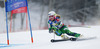 Nina Halme of Finland skiing in first run of women giant slalom race of FIS Alpine skiing World Championships in Schladming, Austria. Women giant slalom race of FIS Alpine skiing World championships Schladming 2013, was held in Schladming, Austria, on Thursday, 14th of February 2013.
