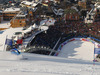 Second placed Tina Maze of Slovenia skiing in second run of women giant slalom race of FIS Alpine skiing World Championships in Schladming, Austria. Women giant slalom race of FIS Alpine skiing World championships Schladming 2013, was held in Schladming, Austria, on Thursday, 14th of February 2013.
