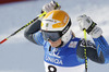 Fifth placed Frida Hansdotter of Sweden reacts in finish of second run of women giant slalom race of FIS Alpine skiing World Championships in Schladming, Austria. Women giant slalom race of FIS Alpine skiing World championships Schladming 2013, was held in Schladming, Austria, on Thursday, 14th of February 2013.
