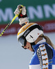 Fifth placed Frida Hansdotter of Sweden reacts in finish of second run of women giant slalom race of FIS Alpine skiing World Championships in Schladming, Austria. Women giant slalom race of FIS Alpine skiing World championships Schladming 2013, was held in Schladming, Austria, on Thursday, 14th of February 2013.
