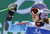 Second placed Tina Maze of Slovenia reacts in finish of second run of women giant slalom race of FIS Alpine skiing World Championships in Schladming, Austria. Women giant slalom race of FIS Alpine skiing World championships Schladming 2013, was held in Schladming, Austria, on Thursday, 14th of February 2013.

