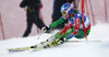 Tanja Poutiainen of Finland skiing in first run of women giant slalom race of FIS Alpine skiing World Championships in Schladming, Austria. Women giant slalom race of FIS Alpine skiing World championships Schladming 2013, was held in Schladming, Austria, on Thursday, 14th of February 2013.
