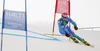 Manfred Moelgg of Italy skiing in first run of men giant slalom race of FIS Alpine skiing World Championships in Schladming, Austria. Men giant slalom race of FIS Alpine skiing World championships Schladming 2013, was held in Schladming, Austria, on Friday, 15th of February 2013.
