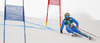 Davide Simoncelli of Italy skiing in first run of men giant slalom race of FIS Alpine skiing World Championships in Schladming, Austria. Men giant slalom race of FIS Alpine skiing World championships Schladming 2013, was held in Schladming, Austria, on Friday, 15th of February 2013.
