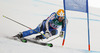 Andre Myhrer of Sweden skiing in first run of men giant slalom race of FIS Alpine skiing World Championships in Schladming, Austria. Men giant slalom race of FIS Alpine skiing World championships Schladming 2013, was held in Schladming, Austria, on Friday, 15th of February 2013.
