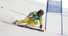 Leif Kristian Haugen of Norway skiing in first run of men giant slalom race of FIS Alpine skiing World Championships in Schladming, Austria. Men giant slalom race of FIS Alpine skiing World championships Schladming 2013, was held in Schladming, Austria, on Friday, 15th of February 2013.
