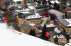 Fifth placed Alexis Pinturault of France skiing in second run of men giant slalom race of FIS Alpine skiing World Championships in Schladming, Austria. Men giant slalom race of FIS Alpine skiing World championships Schladming 2013, was held in Schladming, Austria, on Friday, 15th of February 2013.
