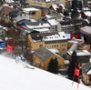 Second placed Marcel Hirscher of Austria skiing in second run of men giant slalom race of FIS Alpine skiing World Championships in Schladming, Austria. Men giant slalom race of FIS Alpine skiing World championships Schladming 2013, was held in Schladming, Austria, on Friday, 15th of February 2013.
