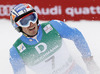 Third placed Manfred Moelgg of Italy reacts in finish of second run of men giant slalom race of FIS Alpine skiing World Championships in Schladming, Austria. Men giant slalom race of FIS Alpine skiing World championships Schladming 2013, was held in Schladming, Austria, on Friday, 15th of February 2013.
