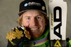 Winner and new men giant slalom World Champion Ted Ligety of USA celebrates his medal won in giant slalom race of FIS Alpine skiing World Championships in Schladming, Austria. Men giant slalom race of FIS Alpine skiing World championships Schladming 2013, was held in Schladming, Austria, on Friday, 15th of February 2013.
