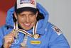 Third placed Manfred Moelgg of Italy celebrates his medal won in men giant slalom race of FIS Alpine skiing World Championships in Schladming, Austria. Men giant slalom race of FIS Alpine skiing World championships Schladming 2013, was held in Schladming, Austria, on Friday, 15th of February 2013.
