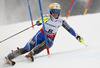 Maria Pietilae-Holmner of Sweden skiing in first run of women slalom race of FIS Alpine skiing World Championships in Schladming, Austria. Women slalom race of FIS Alpine skiing World championships Schladming 2013, was held in Schladming, Austria, on Saturday, 16th of February 2013.
