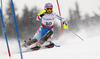 Michaela Kirchgasser of Austria skiing in first run of women slalom race of FIS Alpine skiing World Championships in Schladming, Austria. Women slalom race of FIS Alpine skiing World championships Schladming 2013, was held in Schladming, Austria, on Saturday, 16th of February 2013.
