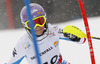 Michaela Kirchgasser of Austria skiing in first run of women slalom race of FIS Alpine skiing World Championships in Schladming, Austria. Women slalom race of FIS Alpine skiing World championships Schladming 2013, was held in Schladming, Austria, on Saturday, 16th of February 2013.

