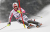 Christina Geiger of Germany skiing in first run of women slalom race of FIS Alpine skiing World Championships in Schladming, Austria. Women slalom race of FIS Alpine skiing World championships Schladming 2013, was held in Schladming, Austria, on Saturday, 16th of February 2013.
