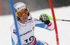 Nicole Hosp of Austria skiing in first run of women slalom race of FIS Alpine skiing World Championships in Schladming, Austria. Women slalom race of FIS Alpine skiing World championships Schladming 2013, was held in Schladming, Austria, on Saturday, 16th of February 2013.
