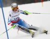 Nicole Hosp of Austria skiing in first run of women slalom race of FIS Alpine skiing World Championships in Schladming, Austria. Women slalom race of FIS Alpine skiing World championships Schladming 2013, was held in Schladming, Austria, on Saturday, 16th of February 2013.
