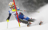 Nathalie Eklund of Sweden skiing in first run of women slalom race of FIS Alpine skiing World Championships in Schladming, Austria. Women slalom race of FIS Alpine skiing World championships Schladming 2013, was held in Schladming, Austria, on Saturday, 16th of February 2013.
