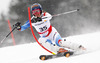 Michelle Gisin of Switzerland skiing in first run of women slalom race of FIS Alpine skiing World Championships in Schladming, Austria. Women slalom race of FIS Alpine skiing World championships Schladming 2013, was held in Schladming, Austria, on Saturday, 16th of February 2013.
