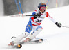Michelle Gisin of Switzerland skiing in first run of women slalom race of FIS Alpine skiing World Championships in Schladming, Austria. Women slalom race of FIS Alpine skiing World championships Schladming 2013, was held in Schladming, Austria, on Saturday, 16th of February 2013.

