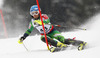 Merle Soppela of Finland skiing in first run of women slalom race of FIS Alpine skiing World Championships in Schladming, Austria. Women slalom race of FIS Alpine skiing World championships Schladming 2013, was held in Schladming, Austria, on Saturday, 16th of February 2013.

