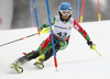 Merle Soppela of Finland skiing in first run of women slalom race of FIS Alpine skiing World Championships in Schladming, Austria. Women slalom race of FIS Alpine skiing World championships Schladming 2013, was held in Schladming, Austria, on Saturday, 16th of February 2013.
