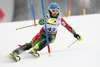 Merle Soppela of Finland skiing in first run of women slalom race of FIS Alpine skiing World Championships in Schladming, Austria. Women slalom race of FIS Alpine skiing World championships Schladming 2013, was held in Schladming, Austria, on Saturday, 16th of February 2013.
