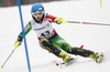 Merle Soppela of Finland skiing in first run of women slalom race of FIS Alpine skiing World Championships in Schladming, Austria. Women slalom race of FIS Alpine skiing World championships Schladming 2013, was held in Schladming, Austria, on Saturday, 16th of February 2013.
