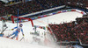 Second placed Michaela Kirchgasser of Austria skiing in second run of women slalom race of FIS Alpine skiing World Championships in Schladming, Austria. Women slalom race of FIS Alpine skiing World championships Schladming 2013, was held in Schladming, Austria, on Saturday, 16th of February 2013.
