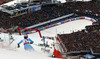 Fifth placed Tina Maze of Slovenia skiing in second run of women slalom race of FIS Alpine skiing World Championships in Schladming, Austria. Women slalom race of FIS Alpine skiing World championships Schladming 2013, was held in Schladming, Austria, on Saturday, 16th of February 2013.
