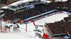 Tanja Poutiainen of Finland skiing in second run of women slalom race of FIS Alpine skiing World Championships in Schladming, Austria. Women slalom race of FIS Alpine skiing World championships Schladming 2013, was held in Schladming, Austria, on Saturday, 16th of February 2013.
