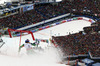 Tanja Poutiainen of Finland skiing in second run of women slalom race of FIS Alpine skiing World Championships in Schladming, Austria. Women slalom race of FIS Alpine skiing World championships Schladming 2013, was held in Schladming, Austria, on Saturday, 16th of February 2013.
