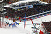 Third placed Frida Hansdotter of Sweden skiing in second run of women slalom race of FIS Alpine skiing World Championships in Schladming, Austria. Women slalom race of FIS Alpine skiing World championships Schladming 2013, was held in Schladming, Austria, on Saturday, 16th of February 2013.
