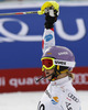Second placed Michaela Kirchgasser of Austria reacts in finish of second run of women slalom race of FIS Alpine skiing World Championships in Schladming, Austria. Women slalom race of FIS Alpine skiing World championships Schladming 2013, was held in Schladming, Austria, on Saturday, 16th of February 2013.
