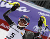 Winner and new women slalom World Champion Mikaela Shiffrin of USA reacts in finish of second run of women slalom race of FIS Alpine skiing World Championships in Schladming, Austria. Women slalom race of FIS Alpine skiing World championships Schladming 2013, was held in Schladming, Austria, on Saturday, 16th of February 2013.
