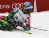 Fourth placed Tanja Poutiainen of Finland reacts in finish of second run of women slalom race of FIS Alpine skiing World Championships in Schladming, Austria. Women slalom race of FIS Alpine skiing World championships Schladming 2013, was held in Schladming, Austria, on Saturday, 16th of February 2013.
