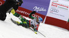 Fourth placed Tanja Poutiainen of Finland reacts in finish of second run of women slalom race of FIS Alpine skiing World Championships in Schladming, Austria. Women slalom race of FIS Alpine skiing World championships Schladming 2013, was held in Schladming, Austria, on Saturday, 16th of February 2013.
