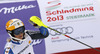 Third placed Frida Hansdotter of Sweden reacts in finish of second run of women slalom race of FIS Alpine skiing World Championships in Schladming, Austria. Women slalom race of FIS Alpine skiing World championships Schladming 2013, was held in Schladming, Austria, on Saturday, 16th of February 2013.
